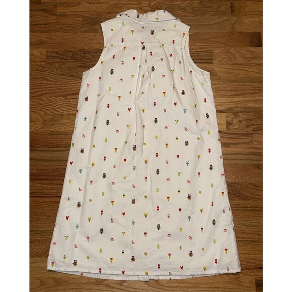 Disney button down cactus Dress Women Small White Camera Ice Cream Mickey Mouse - Picture 2 of 10